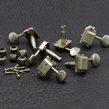 Load image into Gallery viewer, NEW Gotoh SD91-05M 6-In-Line Tuning Keys Non-Staggered Vintage - AGED NICKEL