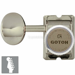 NEW Gotoh SD91-05M MGT Locking Tuners STAGGERED 6 in line LEFT-HANDED - NICKEL