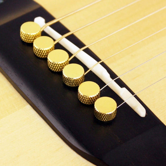 NEW Bridge Pin Set Tone Pin for Acoustic Guitars TP1B by D'andrea - SOLID BRASS