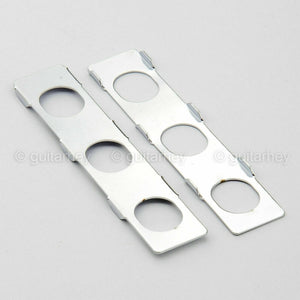 NEW Hipshot 6-in-Line STAGGERED Locking Tuners Set PEARLOID Buttons SATIN CHROME