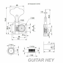 Load image into Gallery viewer, NEW Hipshot BT1 Bass Xtender Key Extender Detuner 20100N G&amp;L, REGULAR KEY NICKEL