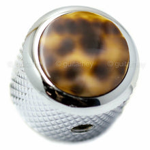 Load image into Gallery viewer, NEW (1) Q-Parts DOME Knob Single Chrome LEOPARD PEARL SHELL - KCD-0029