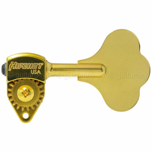 NEW (1) Hipshot USA HB6 1/2" Ultralite® Bass Tuning Bass Side Clover Key - GOLD