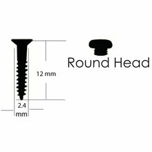 Load image into Gallery viewer, NEW (12) Gotoh Guitar Mounting Screws for SD91 Keys 12mm Long Round Head, NICKEL