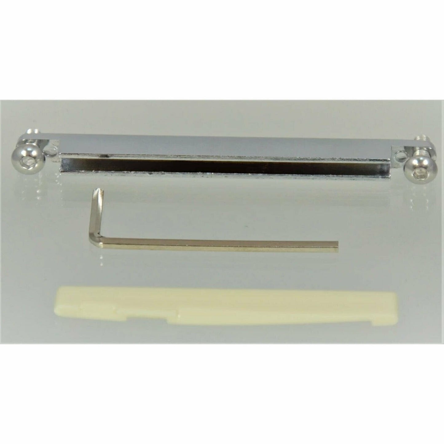 NEW ABM 2102 Height Adjustable Acoustic Guitar Bridge with Saddle 3-5/8" CHROME