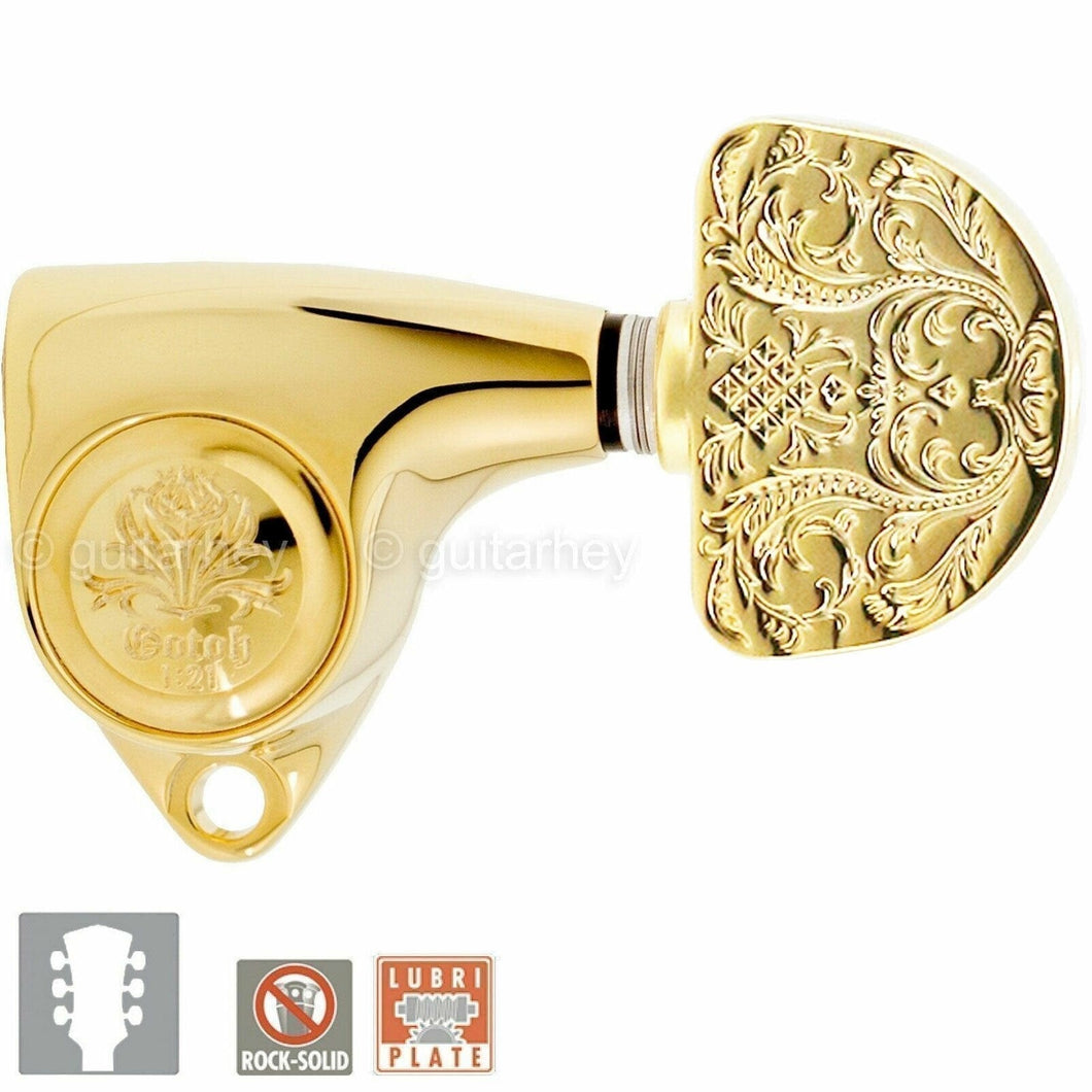 NEW Gotoh SGV510Z-A20LX Luxury Mode L3+R3 SET Tuning Keys 1:21 Ratio 3x3 - GOLD