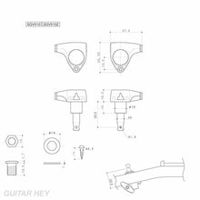 Load image into Gallery viewer, NEW Gotoh SGV510Z-A20LX Luxury Mode L3+R3 SET Tuning Keys 1:21 Ratio 3x3 - GOLD