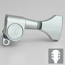 Carregar imagem no visualizador da galeria, NEW Hipshot Classic Closed-Gear L3+R3 Mini Tuners Set w/ UMP Plates 3x3 - CHROME