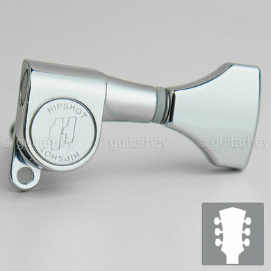 NEW Hipshot Classic Closed-Gear L3+R3 Mini Tuners Set w/ UMP Plates 3x3 - CHROME