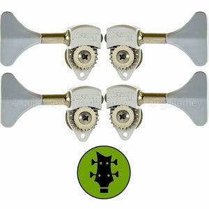 NEW Hipshot USA HB6 1/2" Ultralite® Bass Tuning Y Key L2+R2 Set - SATIN CHROME