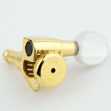 NEW Hipshot Grip-Lock Open-Gear OVAL PEARLOID Buttons UMP Upgrade Kit 3x3 - GOLD