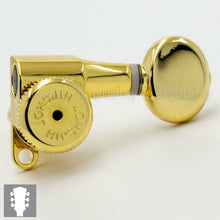 Load image into Gallery viewer, NEW Hipshot Guitar Locking Tuning L3+R3 w/ OVAL Buttons Grip-Lock 3x3 - GOLD