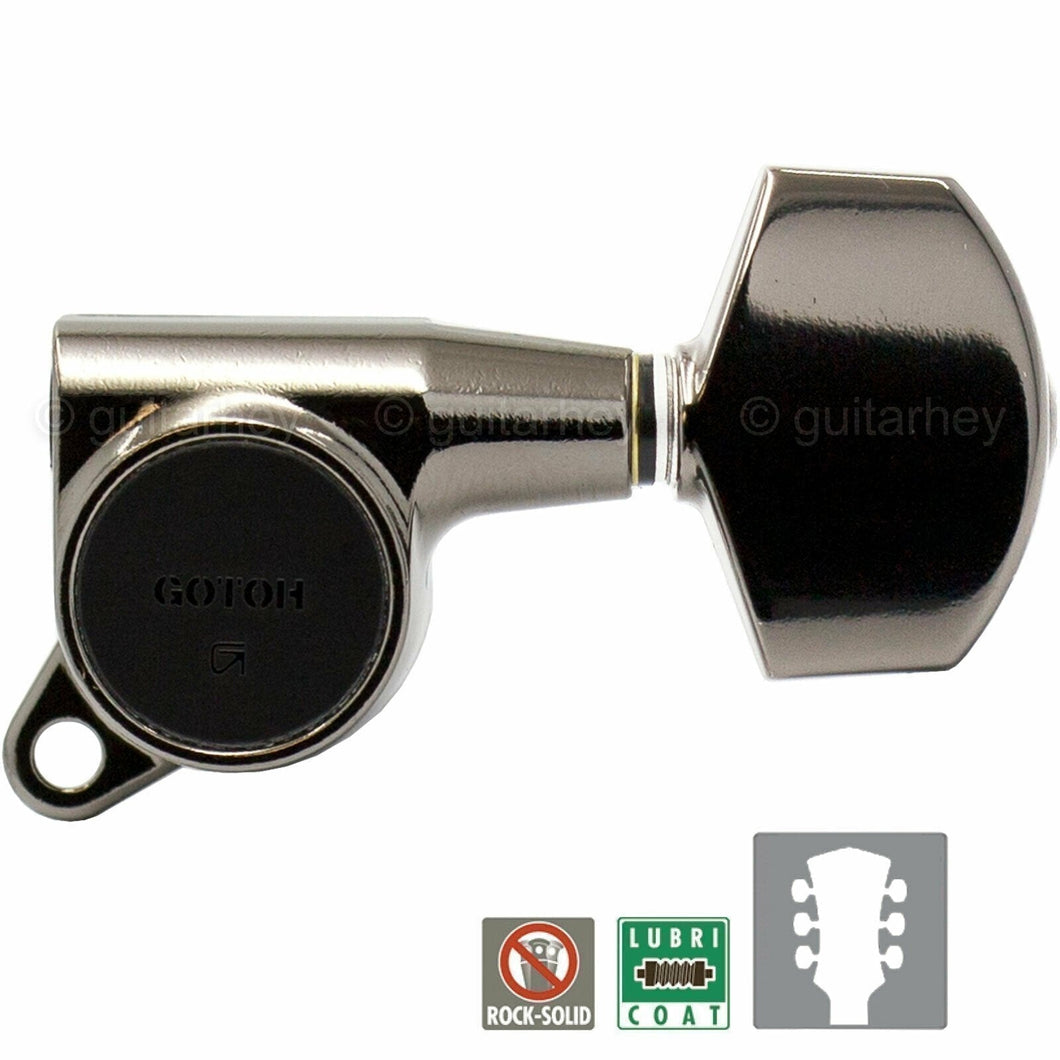 NEW Gotoh SG381-01 LARGE BUTTONS L3+R3 Tuning Keys Tuners Set 3x3 - COSMO BLACK