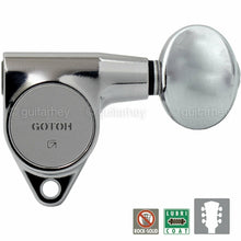 Load image into Gallery viewer, NEW Gotoh SG301-05 Tuning Keys Set L3+R3 w/ SMALL OVAL Buttons 3x3 - CHROME