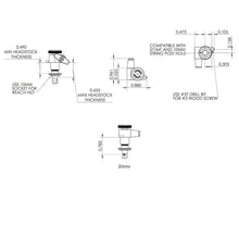 Carregar imagem no visualizador da galeria, NEW Hipshot Guitar Tuning L3+R3 Upgrade Kit Keystone Buttons Grip-Lock 3x3 GOLD