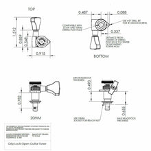 Load image into Gallery viewer, Hipshot Grip-Lock Open-Gear LARGE OVAL Buttons UMP Upgrade Kit 3x3 SET - GOLD