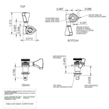 Load image into Gallery viewer, Hipshot Grip-Lock Open-Gear IMPERIAL Buttons UMP Upgrade Kit 3x3 SET - GOLD