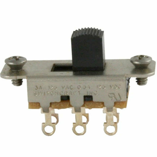 NEW (1) Switchcraft® On-On Slide Switch for Jazzmaster® and Jaguar® - BLACK