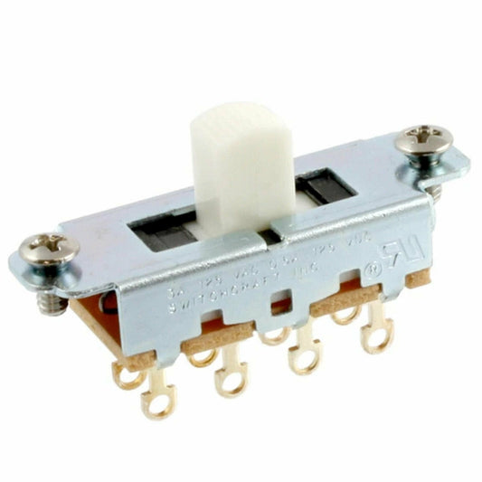 NEW (1) Switchcraft® On-Off-On Slide Switch for Fender Mustang® - White Knob