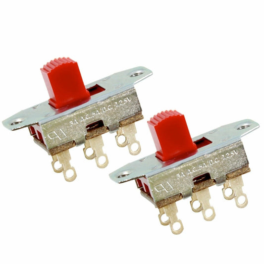 NEW (2) Switchcraft® On-On Slide Switch for Jazzmaster® and Jaguar® - RED