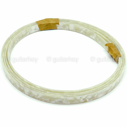NEW Binding For Guitar, Celluloid, .060" x 5/16" x 51" Japan - WHITE PEARLOID