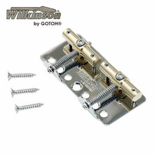 Load image into Gallery viewer, NEW Wilkinson GOTOH Bass Bridge WB2V-NS Compensated Brass Saddles 1950s P-Bass