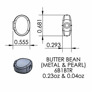 NEW Hipshot Grip-Lock Open-Gear 6 in line Non-Staggered BTR Buttons SATIN CHROME