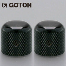 Carregar imagem no visualizador da galeria, NEW (2) Gotoh Control Knob Metal DOME Bass/Guitar for 1/4 inch USA pots - BLACK