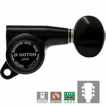 Carregar imagem no visualizador da galeria, NEW Gotoh SG381-05 MGTB L3+R3 Locking Tuners Keys w/ OVAL Buttons 3x3 - BLACK