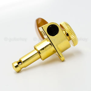 Hipshot 6-In-Line STAGGERED Closed-Gear Locking Mini Tuners SMALL AMBER - GOLD