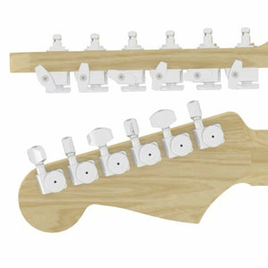 NEW Hipshot STAGGERED Tuners Fender® Directrofit™ LOCKING HEX-P Buttons - SATIN