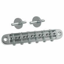 Load image into Gallery viewer, NEW Gotoh 510BN Tunematic Height Adjustable Saddles Tune-O-Matic Bridge - CHROME