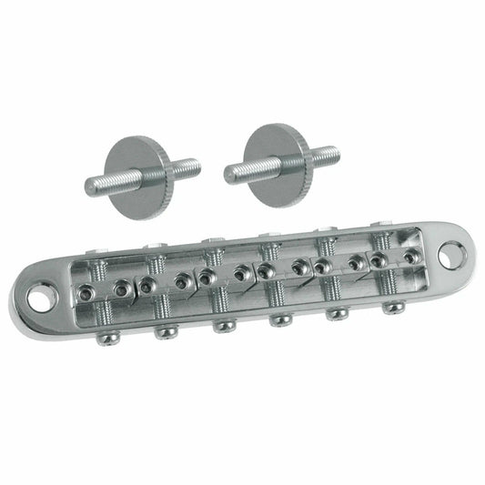 NEW Gotoh 510BN Tunematic Height Adjustable Saddles Tune-O-Matic Bridge - CHROME