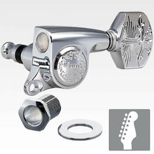 Load image into Gallery viewer, NEW Gotoh SGS510Z-A70LX Luxury Mode 6 In-line Mini Tuners 1:18 Ratio - CHROME