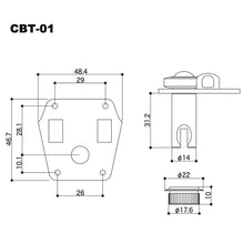 Carregar imagem no visualizador da galeria, NEW Gotoh CBT-01 CARBON-O-LITE 4 In-Line LIGHTWEIGHT Bass Tuners for Fender®