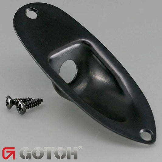 NEW Gotoh JCS-1 Stratocaster Jack Plate for Fender Strat® Stratocaster - BLACK