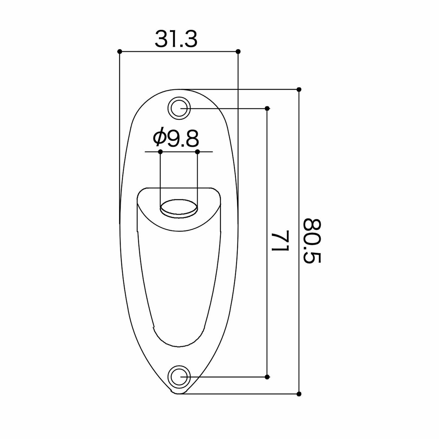 NEW Gotoh JCS-1 Stratocaster Jack Plate for Fender Strat® Stratocaster - BLACK