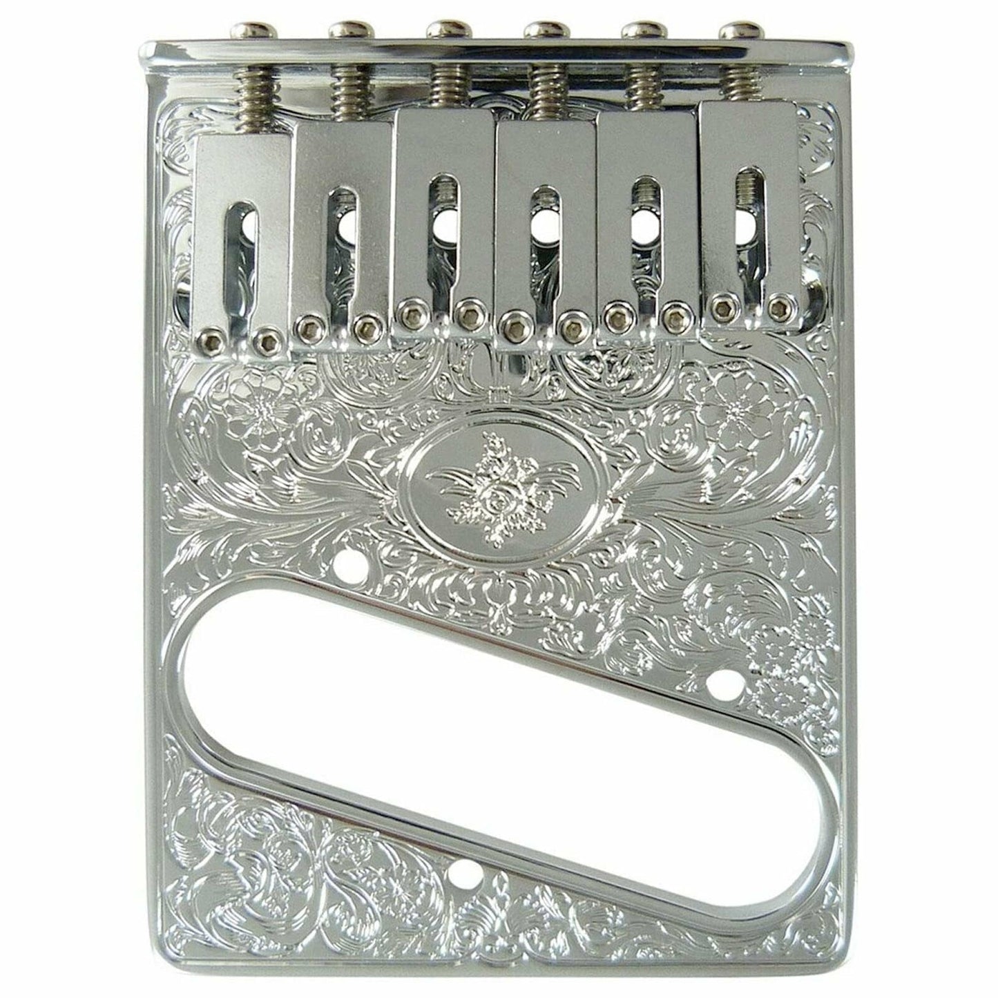 NEW Gotoh GTC-ART-02 Engraved Adjustable Saddle Bridge for Telecaster - CHROME
