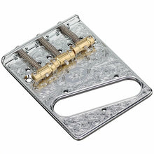 Load image into Gallery viewer, NEW Gotoh GTC-ART-03 &quot;Acanthus&quot; In-Tune Engraved Bridge for Telecaster - CHROME