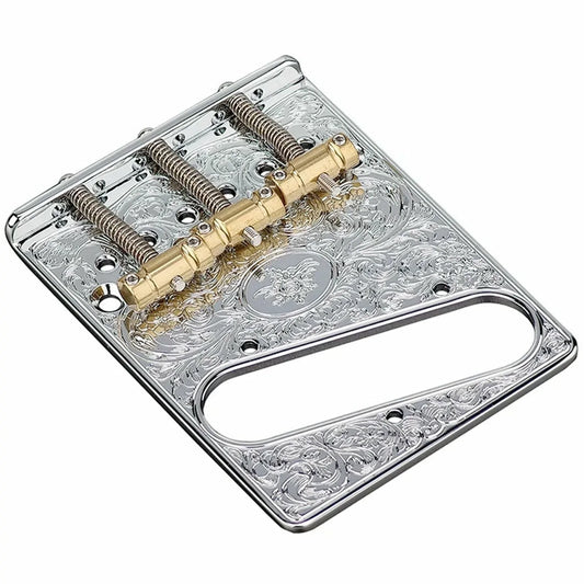 NEW Gotoh GTC-ART-03 "Acanthus" In-Tune Engraved Bridge for Telecaster - CHROME