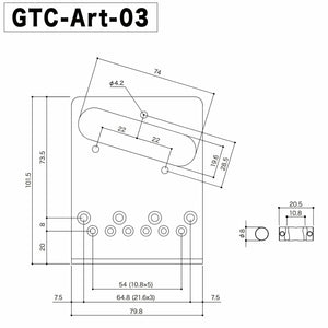 NEW Gotoh GTC-ART-03 "Acanthus" In-Tune Engraved Bridge for Telecaster - CHROME