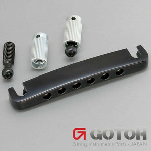 NEW Gotoh 510FA Aluminium Stop Tailpiece w/ Studs - BLACK