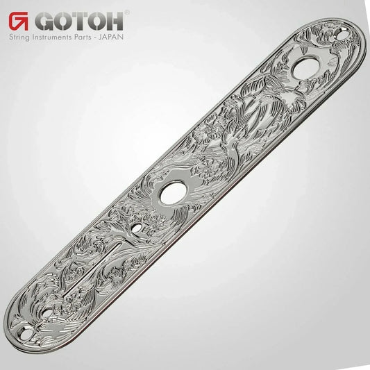 NEW GOTOH CP-10-ART-01 Engraved Control Plate for Telecaster Tele - CHROME