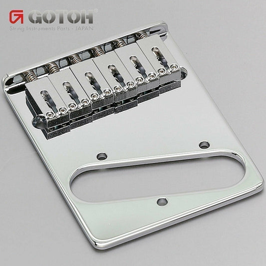 NEW Gotoh GTC202 Telecaster Style Guitar Bridge Tele Steel Saddles - CHROME