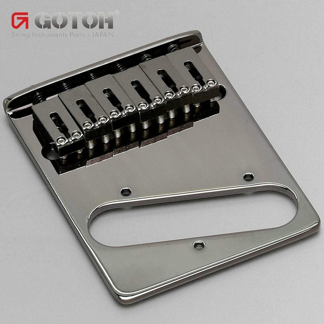 NEW Gotoh GTC202 Telecaster Style Guitar Bridge Tele Steel Saddles - COSMO BLACK