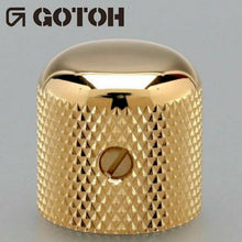 Load image into Gallery viewer, NEW (1) Gotoh Control Knob Metal DOME Bass/Guitar for 1/4 inch USA pots - GOLD