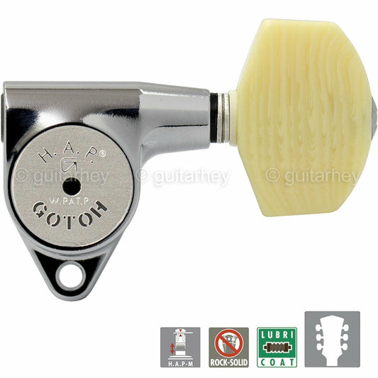 NEW Gotoh SG301-M01 HAPM Adjustable Post Height Locking LARGE Buttons 3x3 CHROME