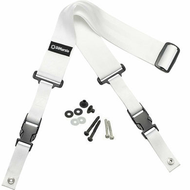 NEW DiMarzio DD2200W 2 Inch Nylon ClipLock Guitar Strap Quick Release - WHITE