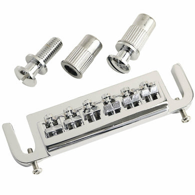 NEW MIJ Badass Style Adjustable Wraparound Guitar Bridge Tailpiece - CHROME