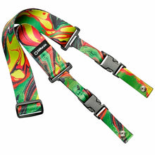 Carregar imagem no visualizador da galeria, NEW DiMarzio DD2241 Steve Vai ClipLock Quick Release Guitar Strap Green Universe